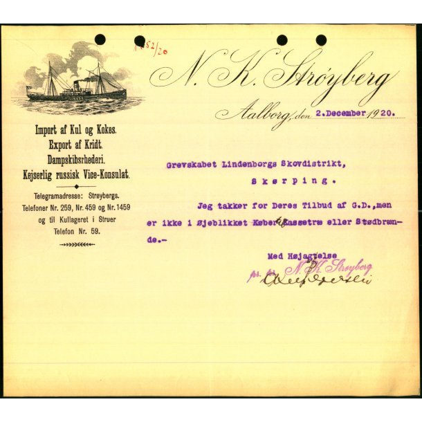 N.K. Strjberg - Kul &amp; Koks - Aalborg 1920