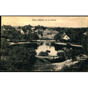 Askov H�jskole set fra Kirken - W.K.F. 3811 - Brugt