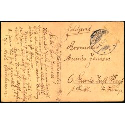 Feldpost - Zwifchenahn  13 - 11 - 17  - Til  1 Batl. 4. Komp. - Billedside : Sanatorie