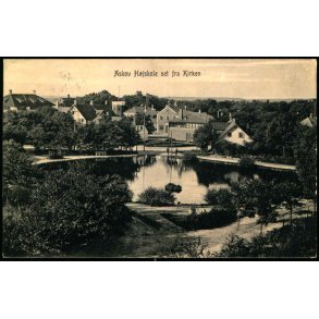 Askov H�jskole set fra Kirken - W.K.F. 3811 - Brugt