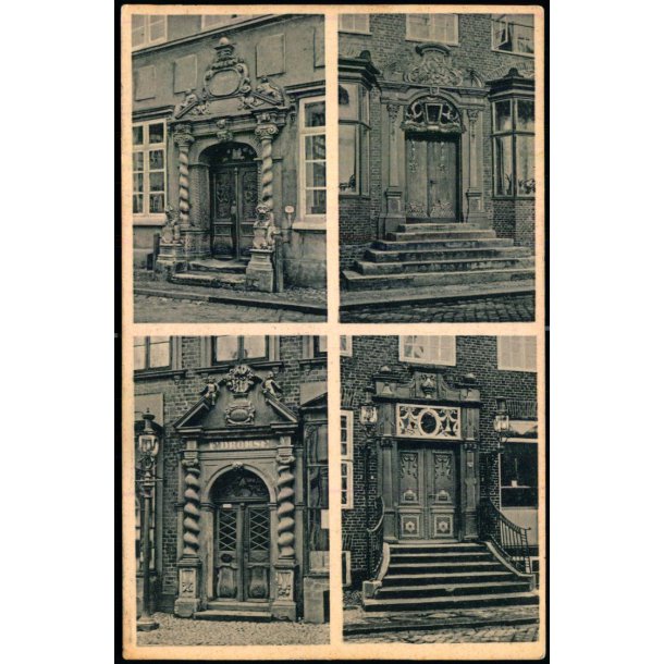 Tondern - Alte Haust�ren - J.A. B�dewadt 1909 - Ubrugt - Limrest !