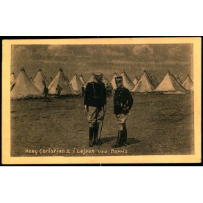 Kong Christianb X i Lejren ved Borris - P.Th. Graversen Eneret u/n - Ubrugt
