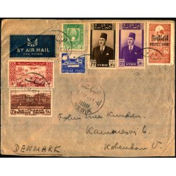 Luftpost Brev fra Syrien til Danmark  8 - 2 - 47
