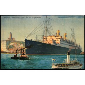 Swedish American Line - M/S Gribsholm - u/n - Ubrugt