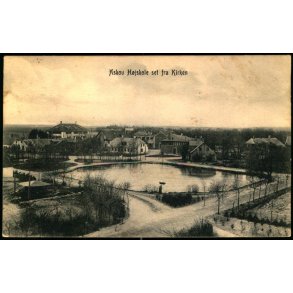 Askov H�jskole set fra Kirken - u/n - Brugt