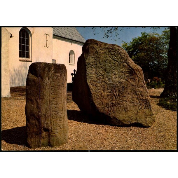 Jelling - Runestenene  - Gr�nlund 9939 - Ubrugt