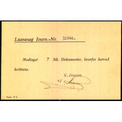 Grundejforkreditforeningen - Herning - Tryksagskort Form. 75 b. - Brugt