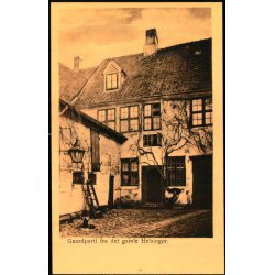 Gaardparti fra det gamle Helsing�r - E. Str�mberg 210992 - Ubrugt