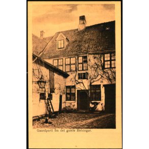 Gaardparti fra det gamle Helsing�r - E. Str�mberg 210992 - Ubrugt