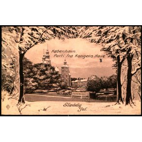  Kbenhavn - Parti fra Kongens Have - Gldelig Jul - Chr. Olsen 48