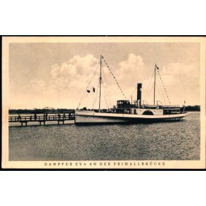 Dampfer EVA an der Priwallbrücke - Travemünde u/n - Ubrugt 