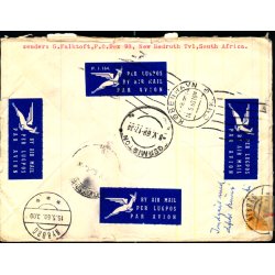 Luftpost Expres Brev fra Syd Afrika til Danmark - 13 - 5 - 69