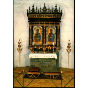 Bornholm - sterlars Rundkirke - Alteret - Gornitzka tryk. 128 - Ubrugt