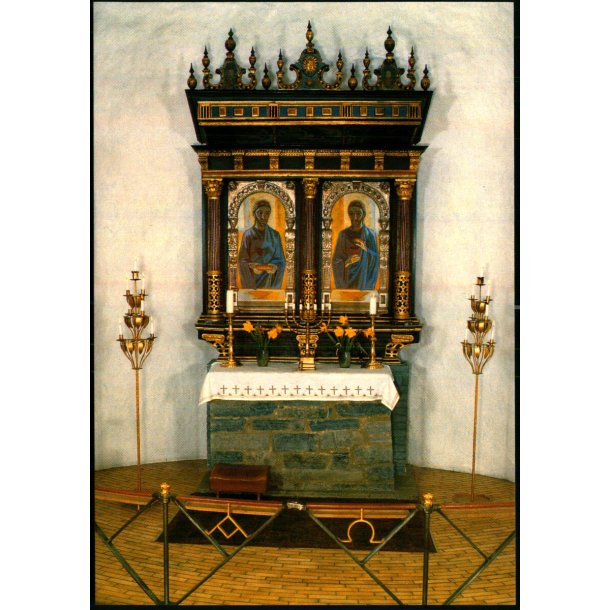 Bornholm - sterlars Rundkirke - Alteret - Gornitzka tryk. 128 - Ubrugt