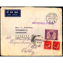 Luftpost Brev fra Pakistan til Danmark  - 23 - 9 - 60