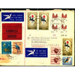 Luftpost Expres Brev fra Syd Afrika til Danmark - 13 - 5 - 69
