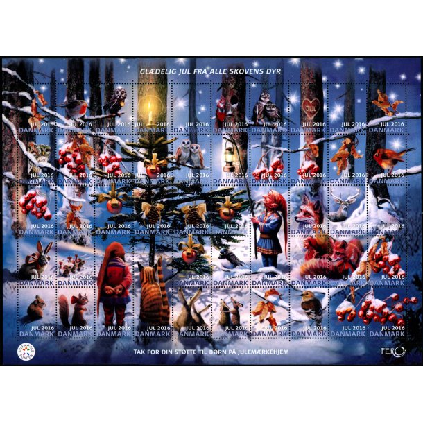 Danmark julemrkeark 2016 - POSTFRISK