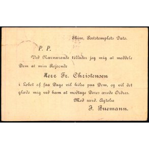 Skive - Helsagskort fra J. Buemann - u/n - Brugt