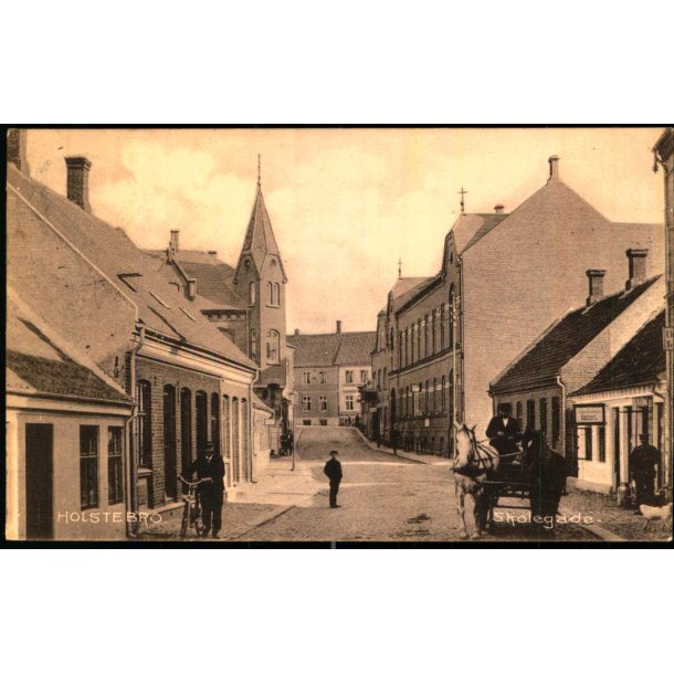 Holstebro - Skolegade - Rudolf Olsen 5962 - Fold !