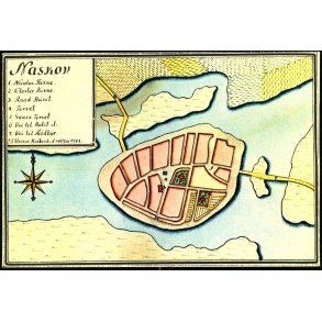 Nakskov - Kopi af kort fra 1782 -