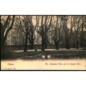 Odense - Frk. J�rgensens Skole, set fra Kongens Have - C. St. 282 - Brugt