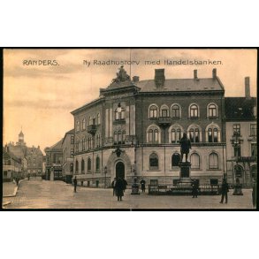 Randers - Ny Raadhustorv med Handelsbanken - Stender 10081 - Brugt