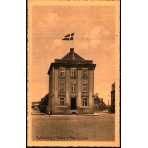 Nyk�bing F. - Telegrafstationen -  V. Kristoffersens Bogh. u/n - Ubrugt