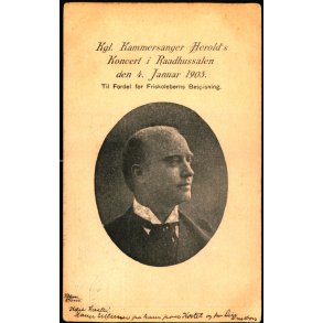 Kgl. Kammersanger Herolds Koncert i Raadhussalen - u/n