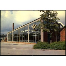 Glasfasade p Jernbanemuseet i Odense - Jernbanemuseet 1988 - Ubrugt