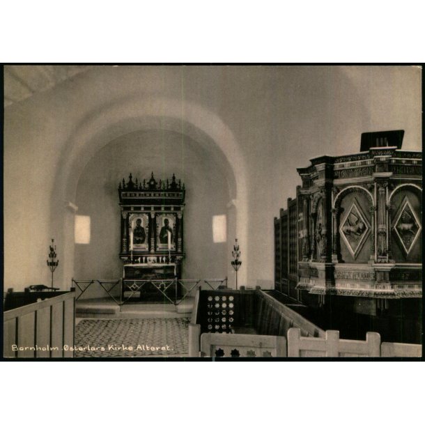 Bornholm - sterlars Kirke - Alteret - K.H. Olsen 103 - Ubrugt