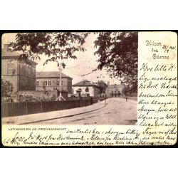 Hilsen fra Odense - Latinskolen og provinsarkivet - C.St. 283 - Brugt 1901 !