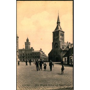 Odense - Sct. Knuds-Kirke og Raadhuset - Stender 7191 - Ubrugt