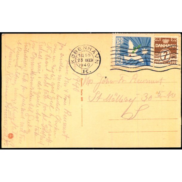 Julemrke 1940 p Postkort