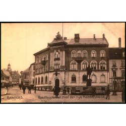 Randers - Raadhustorvet med den nye Handelsbank - Stender 10081 - Ubrugt