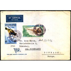 Luftpost Brev fra Fransk Territoire Des Afars des Issas til Danmark 21 - 3 - 76