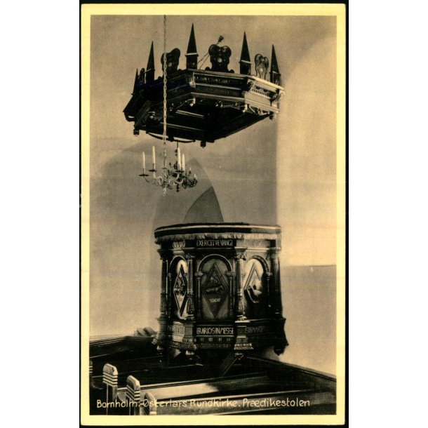 Bornholm - sterlars Rundkirke - Prdekiestolen - Colbergs Bogh. 1201 - Ubrugt 