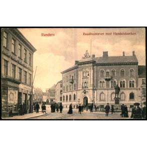 Randers - Raadhustorvet med Handelsbanken - J.M. Jensen 229 - Brugt