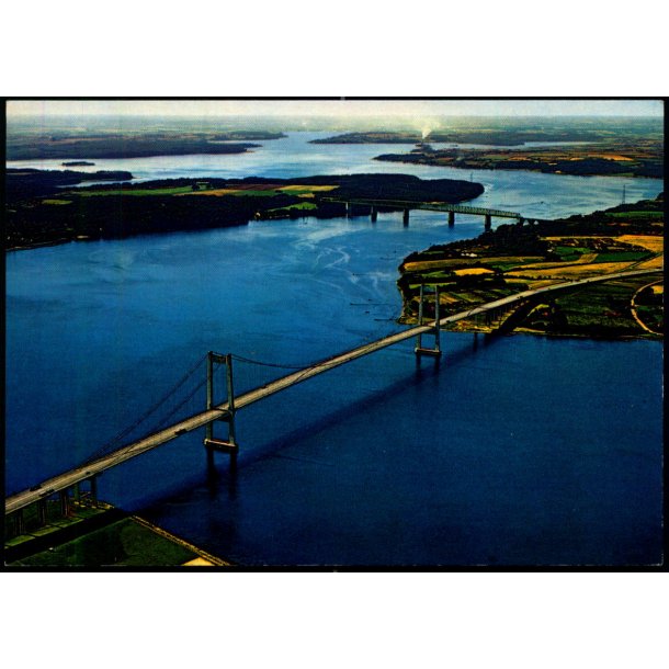 Luftfoto af den gamle og nye Lillebltsbro - Stender 149 506 028 - Ubrugt