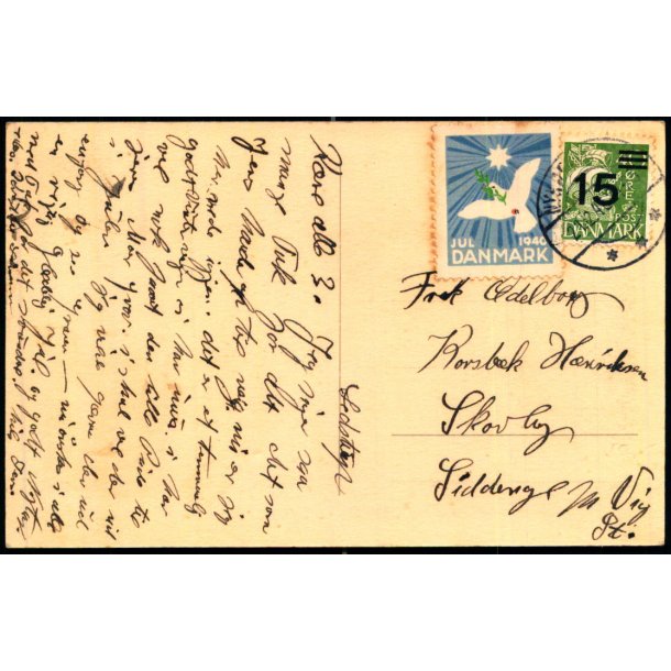 Julemrke 1940 p Postkort