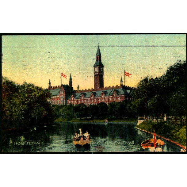 Kbenhavn - Raadhuset set fra Tivoli - Stender 36077 - Brugt