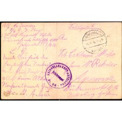 Feldpost - K.D. Feldpoststation   4 -9 -16 - Til  Apenrade - Billedside : Unser 42 er