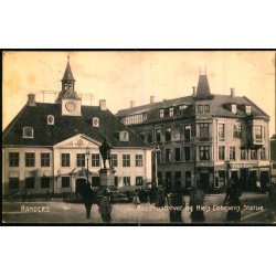 Randers - Raadhustorvet med Niels Ebbesens Statue - Stender 730 - Brugt