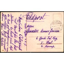 Feldpost - Berlin  6 - 4 -17 - Til 4. Komp.  - Billedside : Berlin 