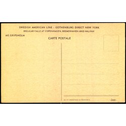M/S GRIPSHOLM - Swedish American Line - u/n - Ubrugt
