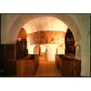 Bornholm - sterlars Rundkirke - Kirkeskibet set fra Alteret - Gornitzka tryk. 129 - Ubrugt