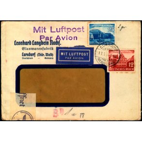 Luftpost  Censurbrev fra Tyskland  17 - 3 - 41 - Til Danmark