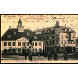 Randers - Raadhustorvet med Niels Ebbesens Statue - C. St. 730 - Brugt