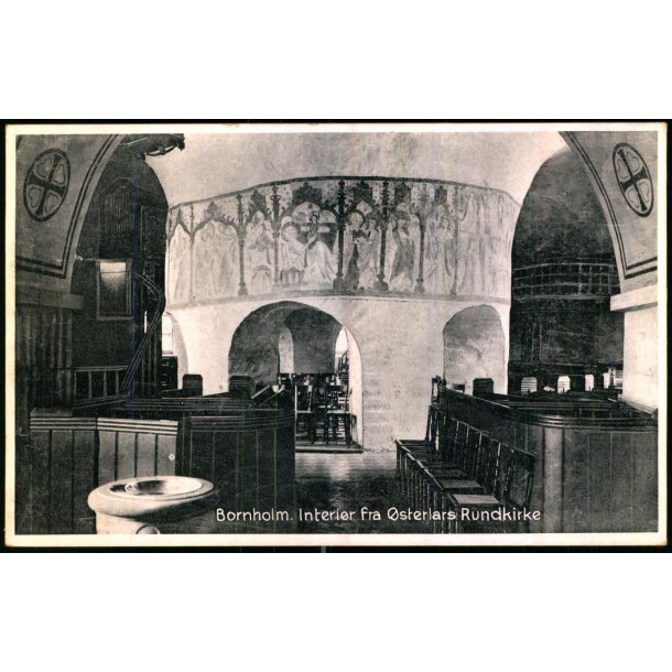 Bornholm - Interir fra sterlars Rundkirke - Colbergs Bogh. 1200 - Ubrugt 