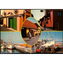 Postkort - Fra Bornholm til Esbjerg 8 -7 - 81 - Ubekendt gade m.m. - Brugt