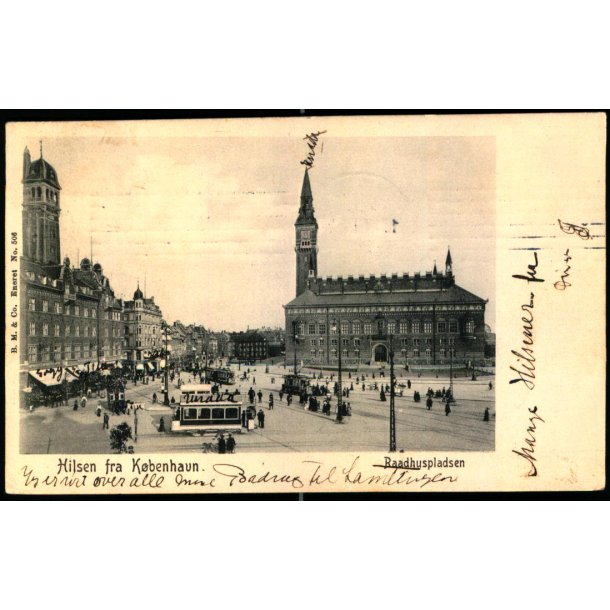 Hilsen fra Kbenhavn -  Raadhuspladsen - B.M. &amp; Co. 506